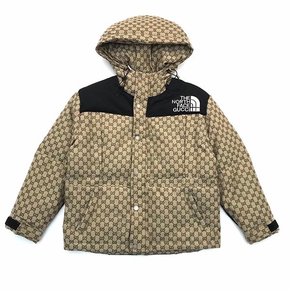 日本未入荷コラボ★ノースフェイス×グッチ スーパーコピー GGモノグラムダウンジャケット gur22252激安送料無料