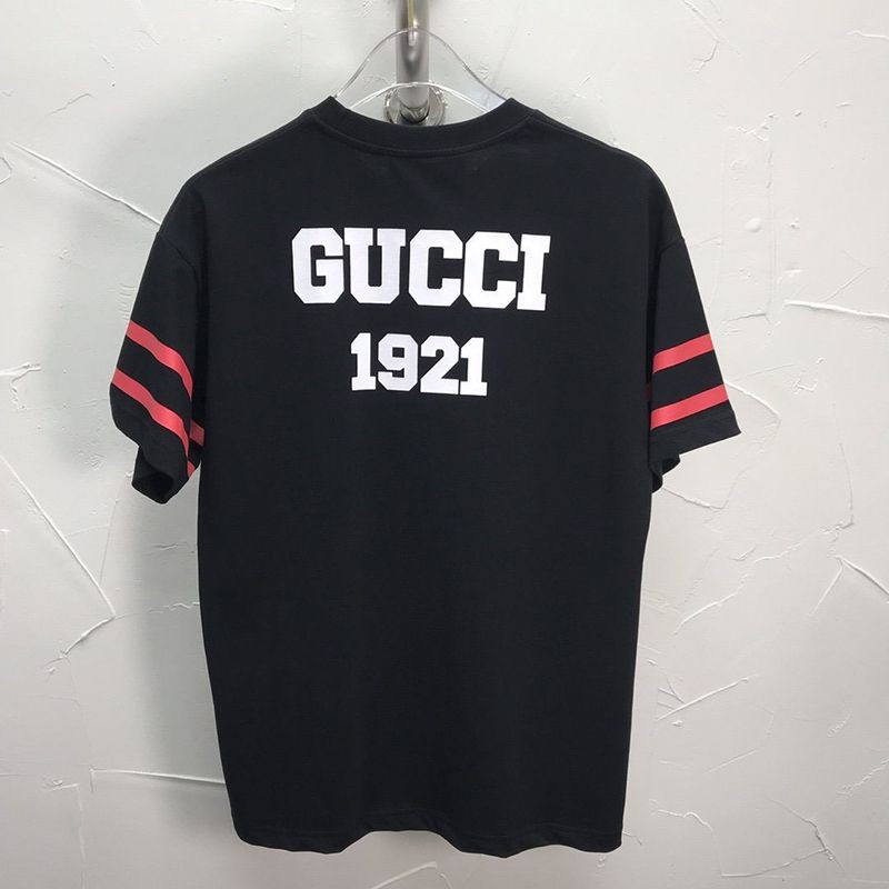 春もの新作100周年記念★グッチ★Tシャツ コピー コットン クルーネック ストライプ gur59948通販