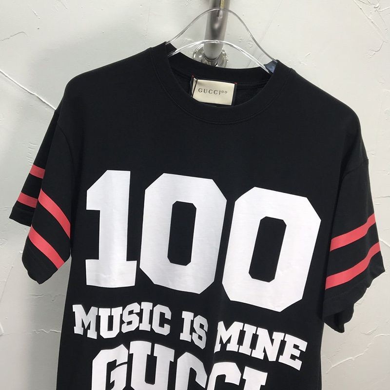 春もの新作100周年記念★グッチ★Tシャツ コピー コットン クルーネック ストライプ gur59948激安送料無料