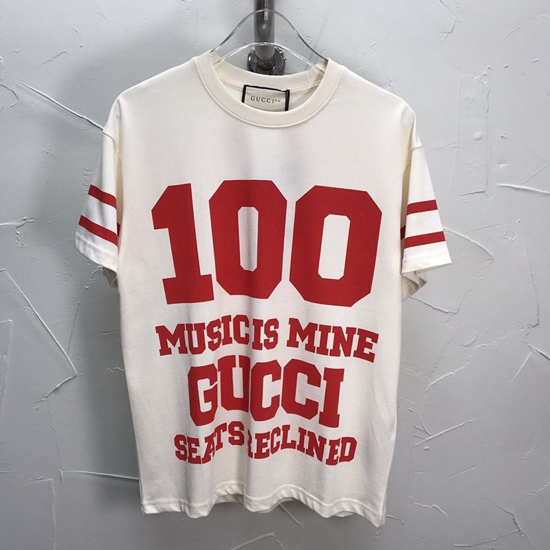 ★日本!!人気！100周年記念★グッチ★Tシャツ コピー コットン クルーネック ストライプ gur83366