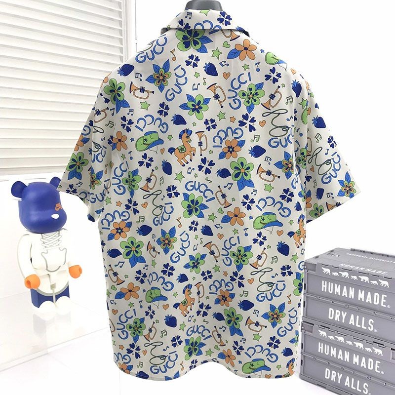 日本未入荷グッチ ジオメトリック プリント ボウリングシャツ コピー 上下セット gus96467通販