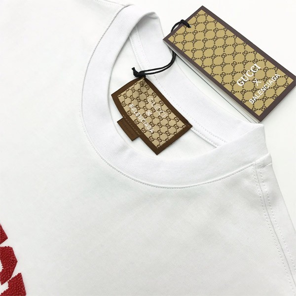 日本未入荷グッチ x バレンシアガ 偽物 コラボ 半袖Tシャツ gut50956激安送料無料