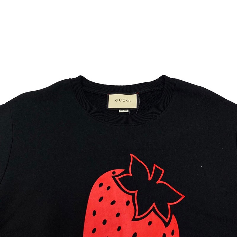 春もの新作 グッチ 21AW★STRAWBERRY ロゴ キラキラ コピー スウェット gut54976激安送料無料