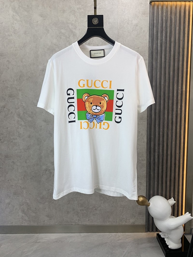 可愛い グッチ コットン Tシャツ 半袖 スーパーコピーロゴ guv10858通販
