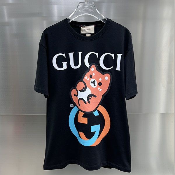 速達発送グッチ×Kawaii キャットプリント Tシャツ 偽物 guw06752