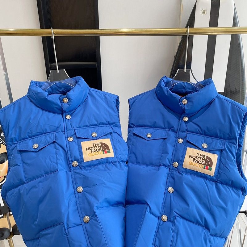 超希少！グッチ x ノースフェイス★ダウンベスト偽物 guw18392最高級