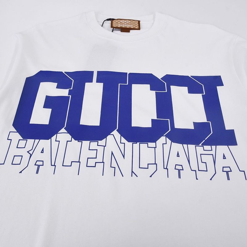 【日本未発売】グッチ x バレンシアガ コラボ 半袖Tシャツ パロディ guw87864高い品質