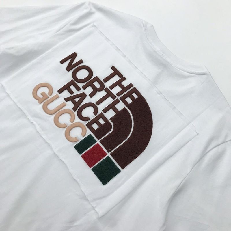 稀少 グッチ x ノースフェイス コピー コラボ 半袖Tシャツ gux97217高い品質