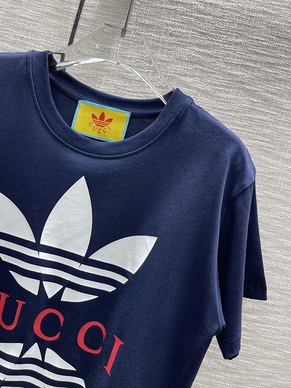 超話題! ディダス×グッチ コットン ジャージ Tシャツ コピー guy15669激安送料無料