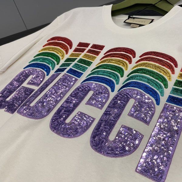 定番 グッチ エンブロイダリー入り コットン Tシャツ guy62085最高級