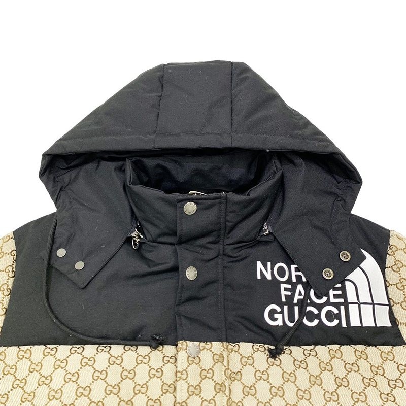 目を惹くカラー グッチ×ノースフェイス◆コラボ ダウン ジャケット GG ロゴ guy82460激安送料無料
