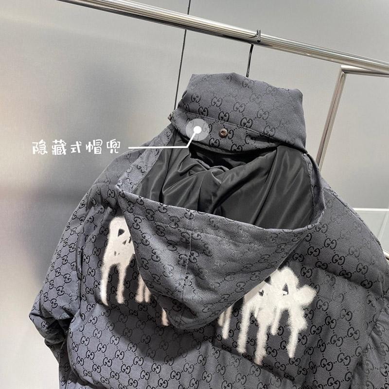 限定希少 グッチ バレンシアガ コピー ダウンジャケット Hacker GG guz15551