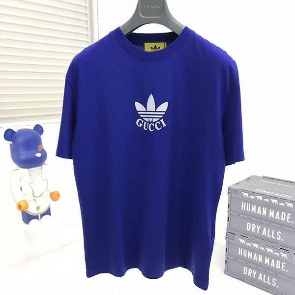 一目惚れ♪アディダス×グッチ コットンジャージー Tシャツ コピー guz83234
