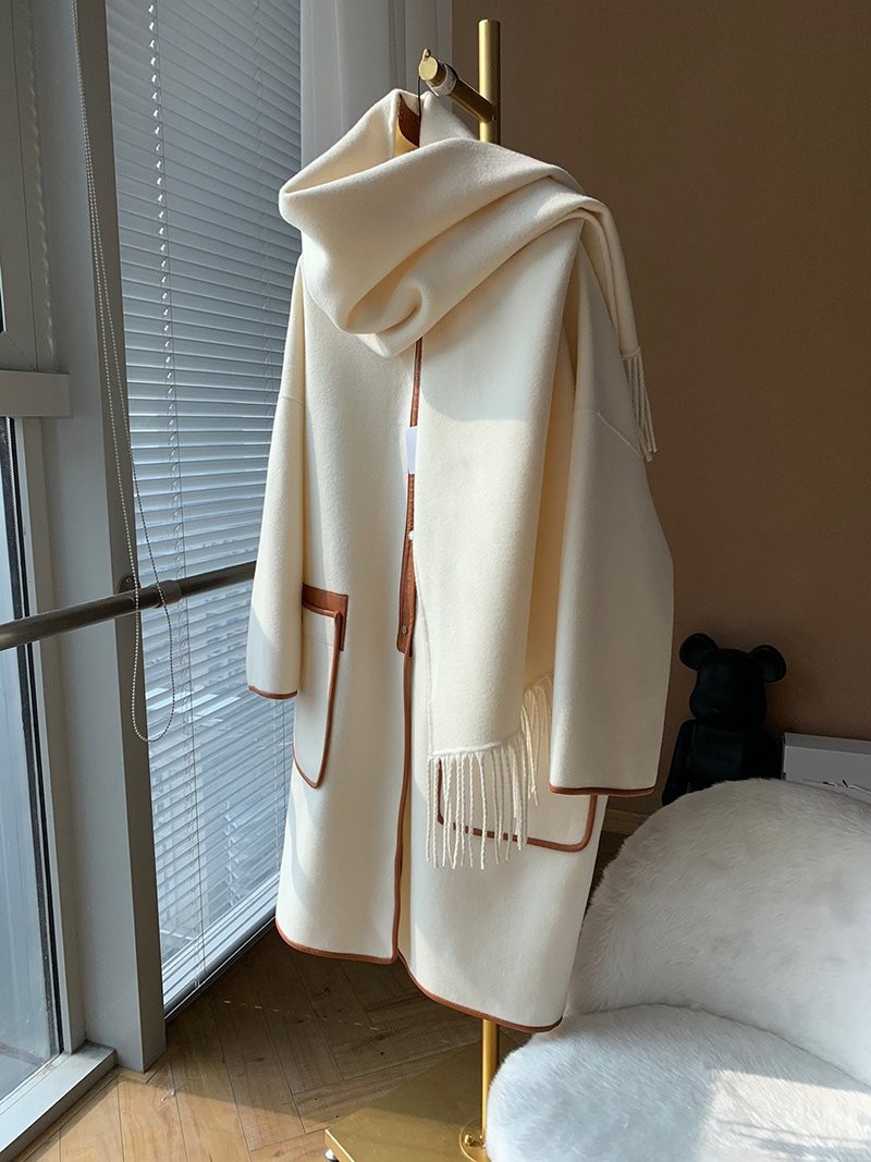 21AW新作 エルメス 2021FW 雑誌掲載 コート カシミヤ ノーカラー 偽物ブラウン era05924通販