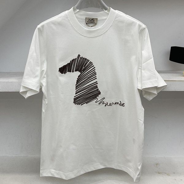 人気急上昇 エルメス マキシカルトゥーシュ 半袖Tシャツ 偽物 era31070通販