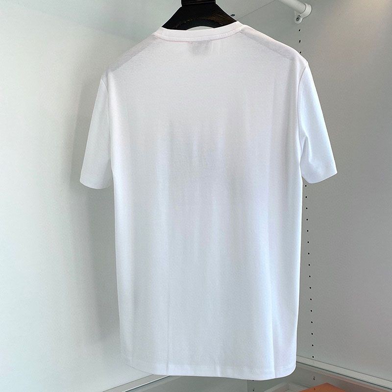 追跡付き発送【エルメス】レザーパッチロゴ コットン Tシャツ コピー erc28435通販