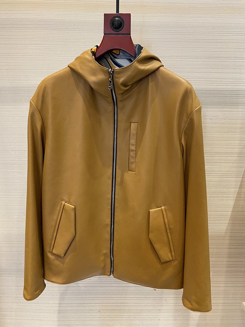 秋冬新作 エルメス レザー ジャケット コピー ディアスキン ☆両面着用可能☆ erf28548