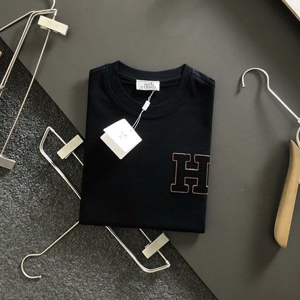 希少エルメス スーパーコピー 半袖 Tシャツ H刺繍 コットン eri25864高い品質