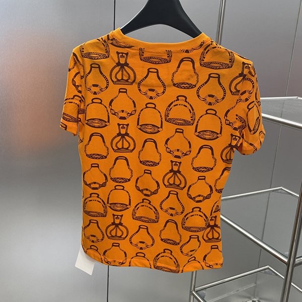 入手困難品！エルメス プリントTシャツ 偽物 err18050激安送料無料