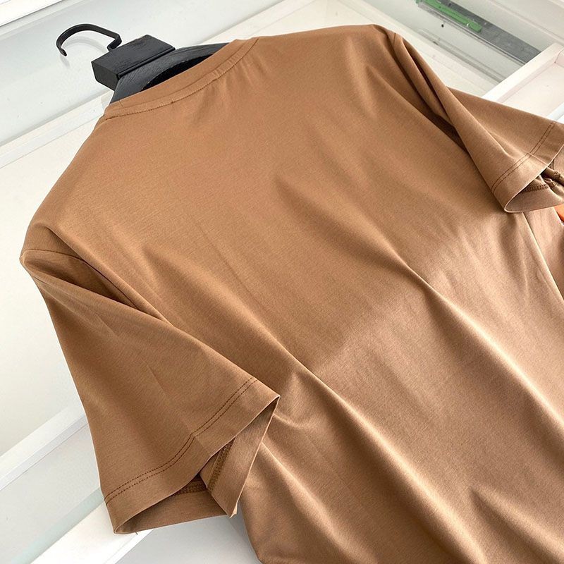人気急上昇【エルメス】レザーパッチロゴ コットン Tシャツ パロディ eru71014高い品質