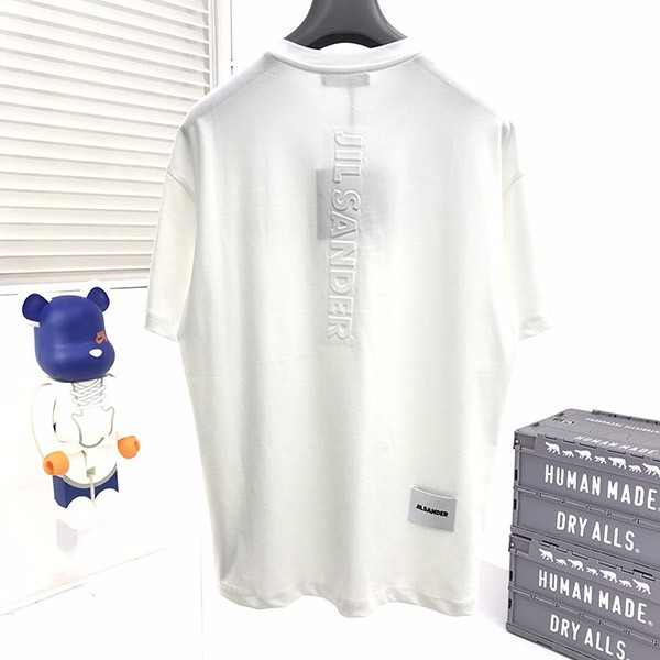 送料込ジルサンダー ロゴTシャツ 偽物 半袖 ホワイト Jie66506通販