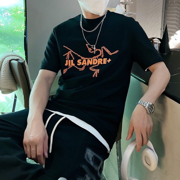 入手困難ジルサンダー+ x アークテリクス 偽物 リフレクティブ コラボTシャツ Jix52631激安送料無料