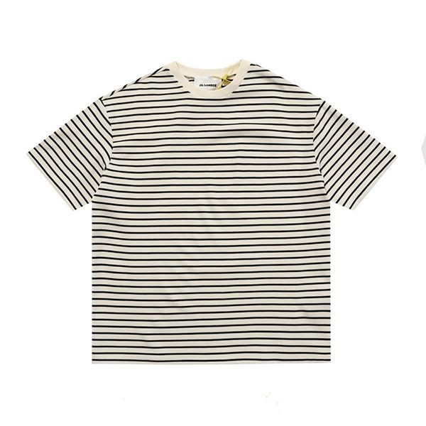 大人気《ジルサンダー コピー》半袖ストライプTシャツ★バックロゴ入り Jiy97640通販
