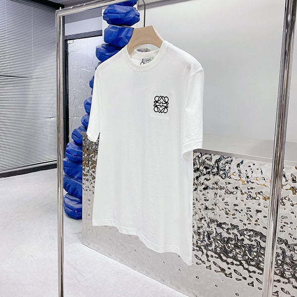 最安値挑戦 ロエベ エンブロイダリー アナグラム Tシャツ コピー 2色 H526Y22J26高い品質