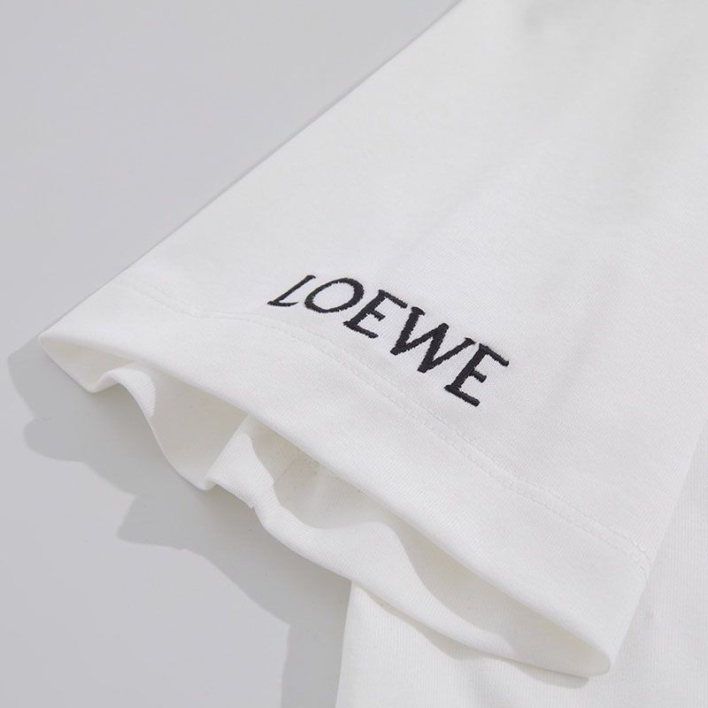 超話題!ロエベ☆アナグラム ロゴ コットン 半袖Tシャツ 偽物 H526Y22J261高い品質