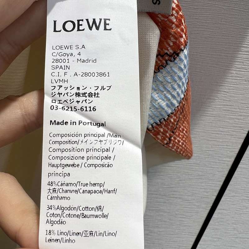 一目惚れ♪ロエベ 偽物 千尋 オーバーサイズ エンブロイダリー Tシャツ (ヘンプ＆コットン)S928Y22X01代引きを販売