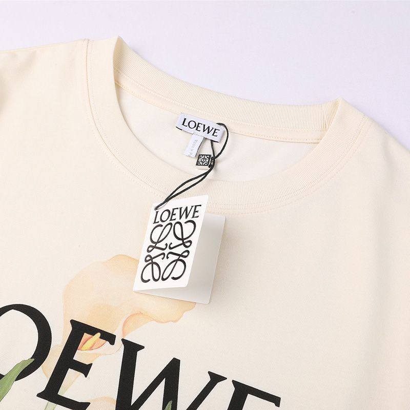 希少色  ロエベ Tシャツ スーパーコピー アナグラム ブローチプリント 半袖 loa31475激安送料無料