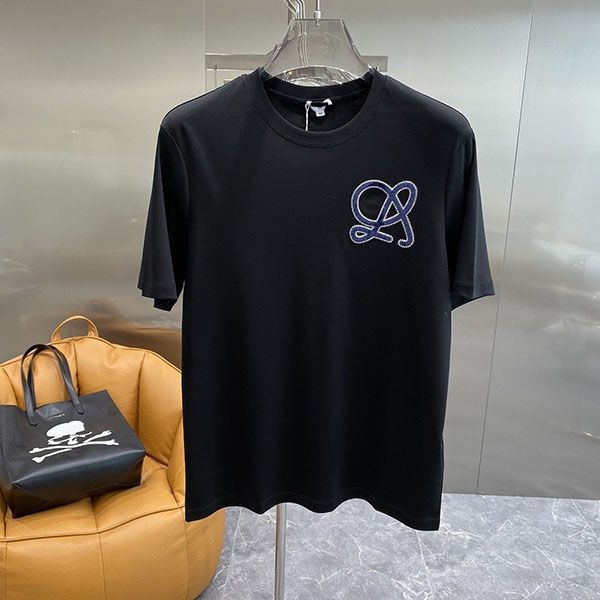 送料込ロエベ Tシャツ コピー 半袖 コットン アナグラム ロゴ 2色 lod11502激安送料無料