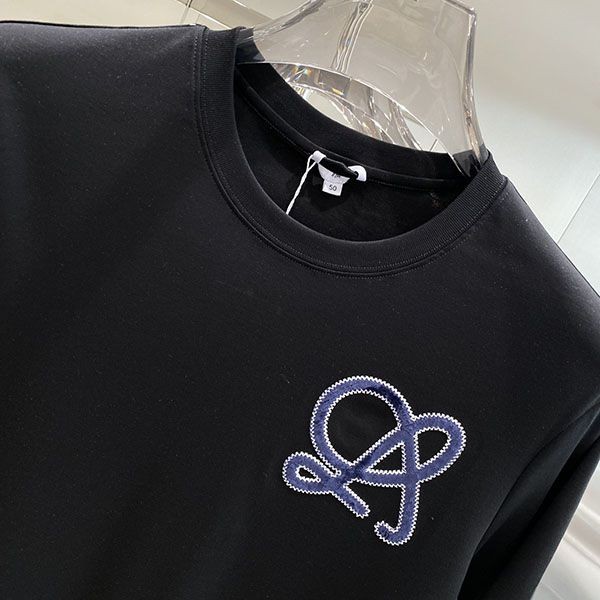 送料込ロエベ Tシャツ コピー 半袖 コットン アナグラム ロゴ 2色 lod11502高い品質