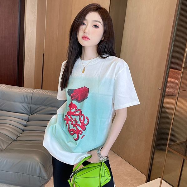 人気No1ロエベ マルチカラー グラフィック コットン Tシャツ スーパーコピー lod79186通販