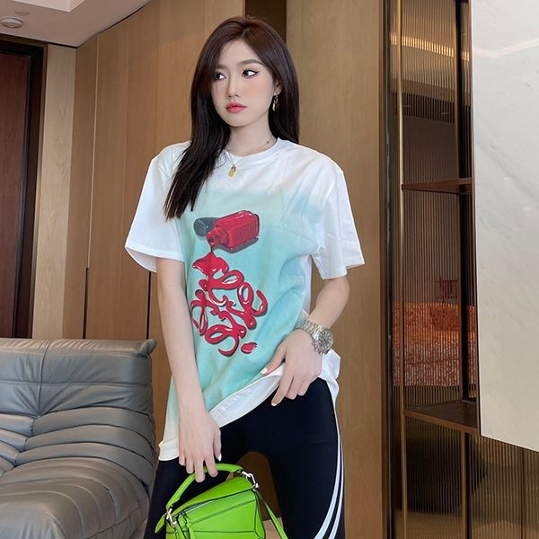 人気No1ロエベ マルチカラー グラフィック コットン Tシャツ スーパーコピー lod79186高い品質