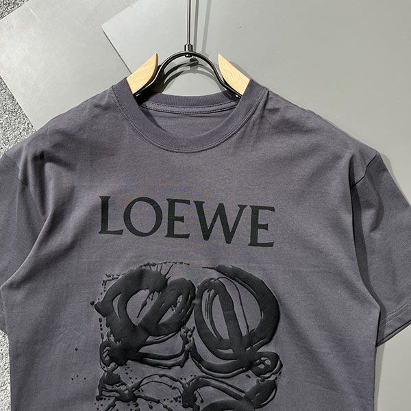 セール新作☆ロエベ★アナグラムバイカラーコットンTシャツ 偽物★ log82730通販