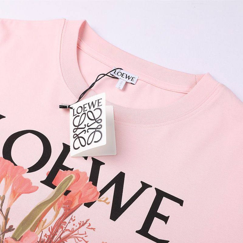 人気No1 ロエベ Tシャツ偽物 アナグラム ブローチプリント 半袖 loh07937激安送料無料