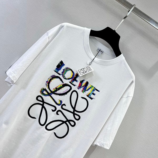 最安値挑戦 ロエベ アナグラム プリント Tシャツ 偽物 loh57666激安送料無料
