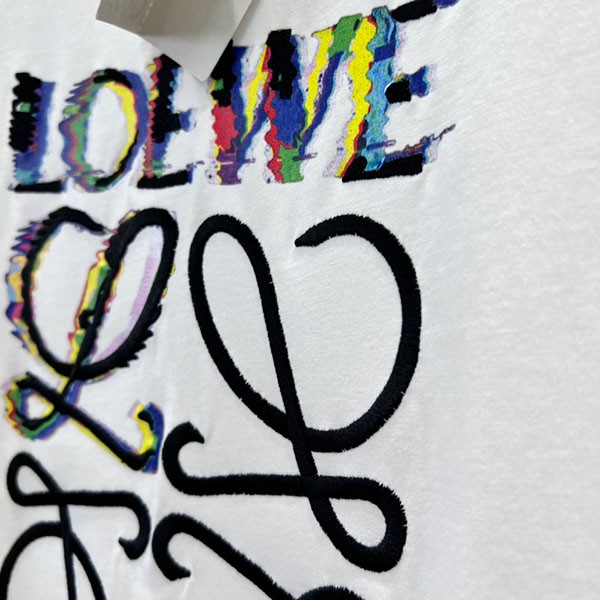 最安値挑戦 ロエベ アナグラム プリント Tシャツ 偽物 loh57666高い品質