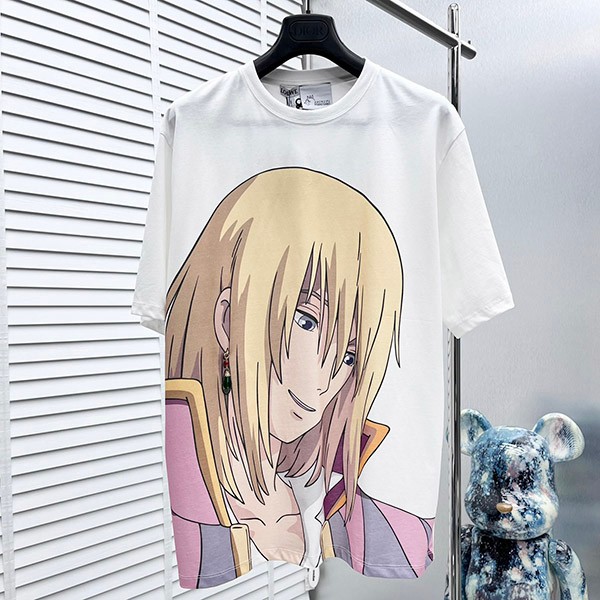すぐ届くロエベ×ジブリ ハウルの動く城 Tシャツ パロディ コットン loi24822通販
