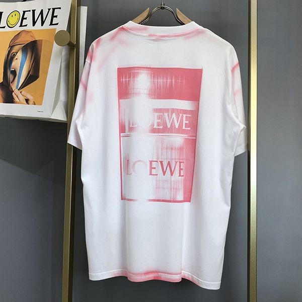 累積売上総額第１位！ロエベ コットン アナグラム フォト偽物 Tシャツ 4色 loj82937高い品質
