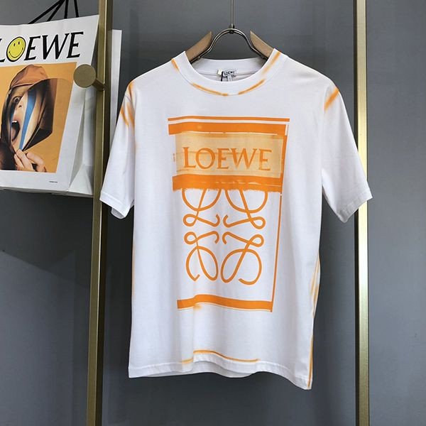 累積売上総額第１位！ロエベ コットン アナグラム フォト偽物 Tシャツ 4色 loj82937人気