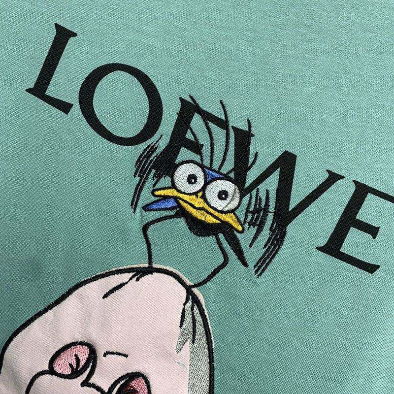 可愛い ロエベ×ジブリ ハエドリ クルーネックTシャツ コピー lom16507人気