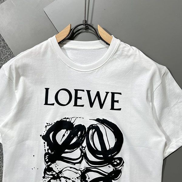 送料無料☆ロエベ★アナグラムバイカラーコットンTシャツ 偽物★ lom46729通販