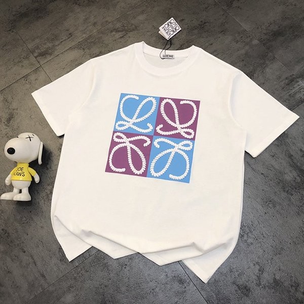 絶対欲しい！可愛い♡ロエベ アナグラム Tシャツ コピー lom72020