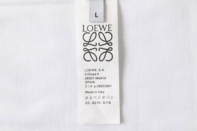 ★日本!!人気！ロエベ Tシャツ 偽物 ロゴプリントクルーネック半袖Tシャツ lom91740高い品質