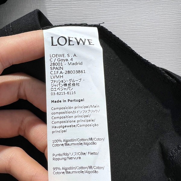 稀少 ロエベ アナグラム プリント Tシャツ コピー loo07613最高級