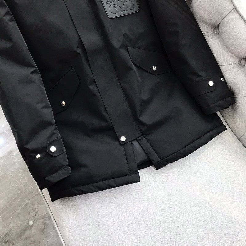 希少色 ロエベ コットン フーデッド パファージャケット loo59058高い品質