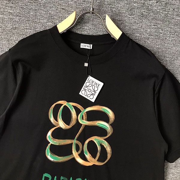 n級品 おすすめ☆ロエベ★アナグラムバイカラーコットンTシャツ 偽物★ loq69071激安送料無料