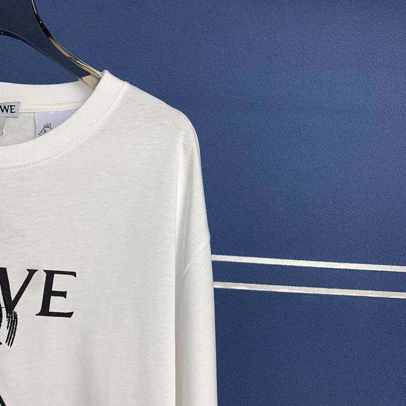 定番 ロエベ×ジブリ 偽物 ハエドリ クルーネックTシャツ loq74201激安送料無料